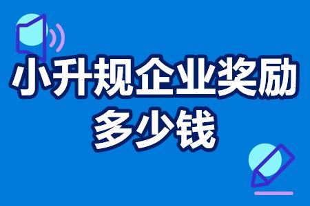 小升规企业奖励多少钱？小升规有哪些好处？奖励30万