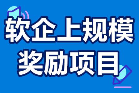 软企上规模奖励项目申报流程 软企上规模奖励项目资助政策