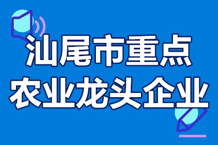 2022年汕尾市重点农业龙头企业申报时间、申报流程