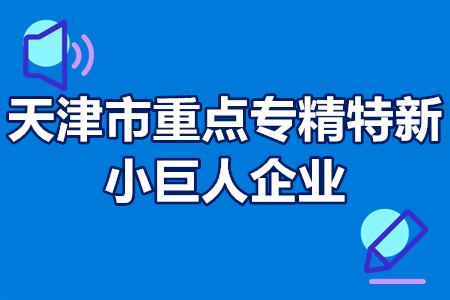 天津市重点专精特新“小巨人”企业申报条件