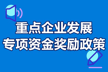 重点企业发展奖励申报条件 重点企业发展专项资金奖励政策 