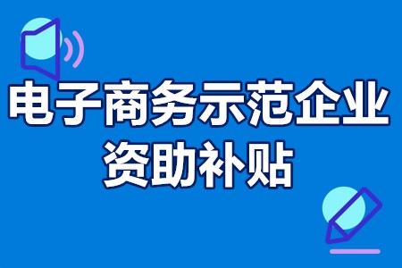 广州市电子商务示范企业资助补贴 电子商务示范企业认定办法