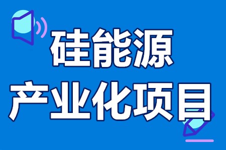 硅能源产业化项目申报条件、申报材料、支持范围、奖补资金100