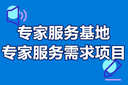 专家服务基地和专家服务需求项目