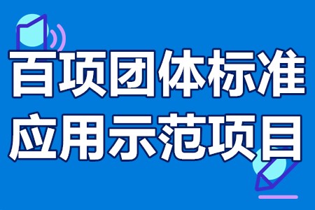 百项团体标准应用示范项目