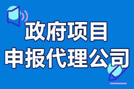 政府项目申报代理公司 做政府补贴的中介合法吗