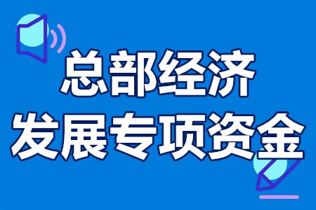 总部经济发展专项资金