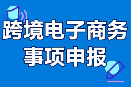 跨境电子商务事项申报