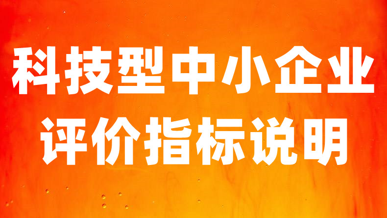 科技型中小企业的评价指标·符合科技型企业条件·评价指标的说明