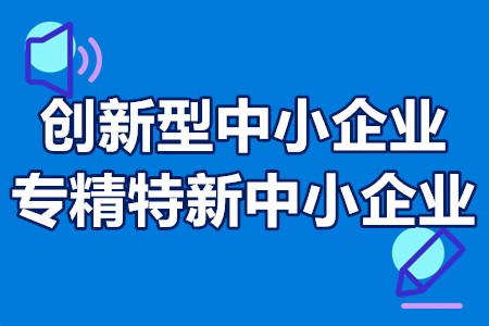 创新型中小企业 专精特新中小企业