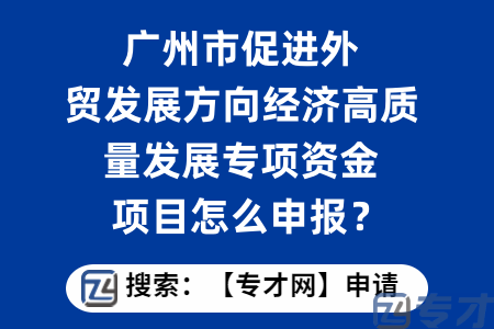 广州市促进外贸发展方向经济高质量发展专项资金项目怎么申报？申