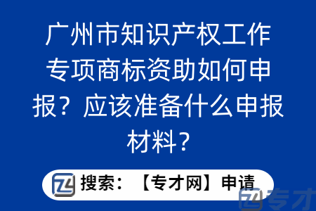 广州市知识产权工作专项商标资助如何申报？应该准备什么申报材料