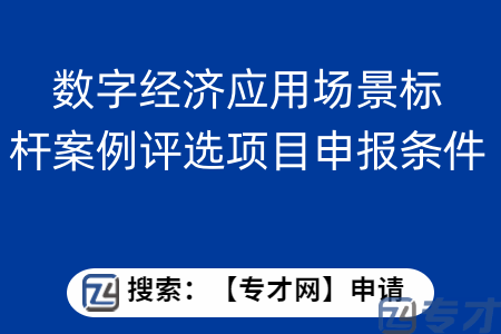 数字经济应用场景标杆案例评选项目申报条件  数字经济应用场景