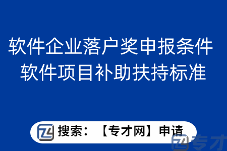 软件企业落户奖申报条件 软件项目补助扶持标准