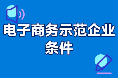 省级电子商务示范企业条件